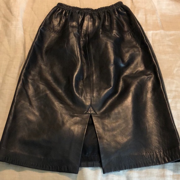 SIENA New York sz Medium Leather Black Elastic NEW - Picture 5 of 9